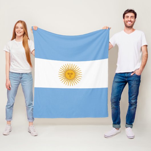 Couverture Polaire Drapeau de l'Argentine (En situation)