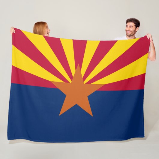 Couverture Polaire Drapeau de l'Arizona (En situation)