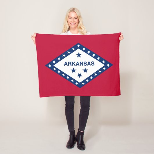 Couverture Polaire Drapeau de l'Arkansas (En situation)