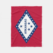 Couverture Polaire Drapeau de l'Arkansas (Devant)