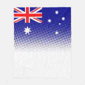 Couverture Polaire Drapeau De L'Australie Avec Effet Halftone (Devant)
