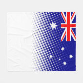 Couverture Polaire Drapeau De L'Australie Avec Effet Halftone (Devant (Horizontal))