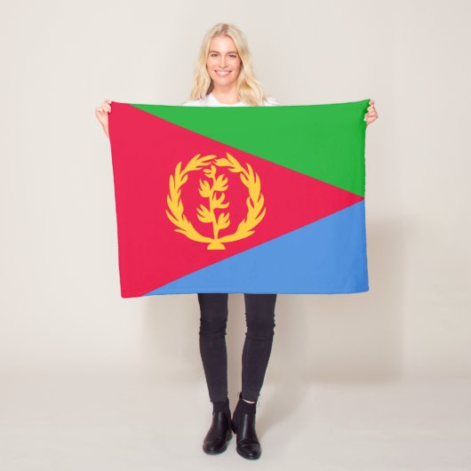 Couverture Polaire Drapeau de l'Érythrée (En situation)