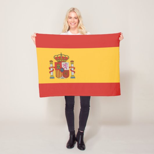 Couverture Polaire Drapeau de l'Espagne (En situation)