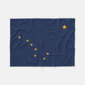 Couverture Polaire Drapeau de l'État d'Alaska (Devant (Horizontal))