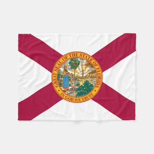 Couverture Polaire Drapeau de l'État de Floride (Devant (Horizontal))