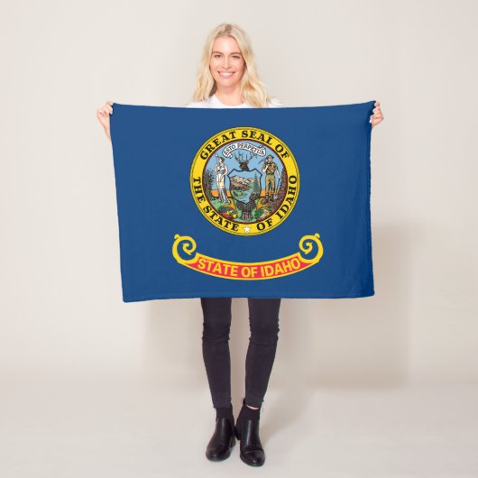 Couverture Polaire Drapeau de l'État de l'Idaho (En situation)