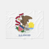 Couverture Polaire Drapeau de l'État de l'Illinois (Devant (Horizontal))