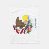 Couverture Polaire Drapeau de l'État de l'Illinois (Devant)