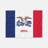 Couverture Polaire Drapeau de l'État de l'Iowa (Devant (Horizontal))