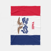 Couverture Polaire Drapeau de l'État de l'Iowa (Devant)