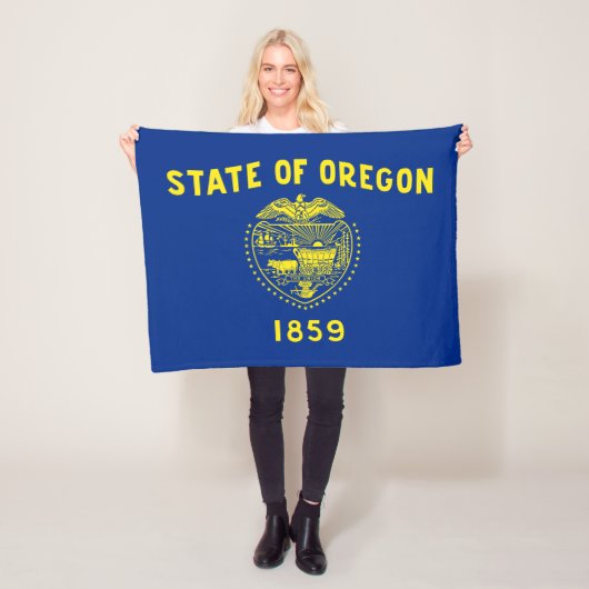 Couverture Polaire Drapeau de l'État de l'Oregon (En situation)