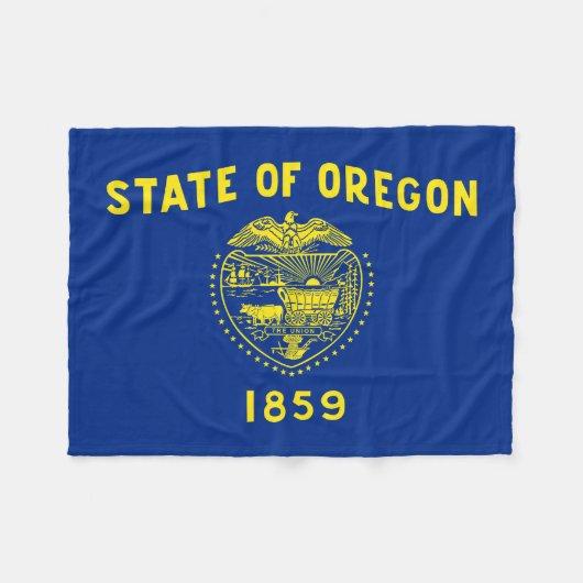 Couverture Polaire Drapeau de l'État de l'Oregon (Devant (Horizontal))