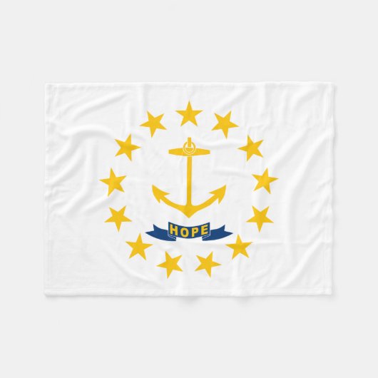 Couverture Polaire Drapeau de l'État de Rhode Island (Devant (Horizontal))