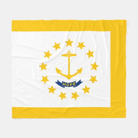 Couverture Polaire Drapeau de l'État de Rhode Island (Devant (Horizontal))