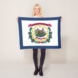 Couverture Polaire Drapeau de l'État de Virginie-Occidentale