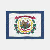 Couverture Polaire Drapeau de l'État de Virginie-Occidentale (Devant (Horizontal))
