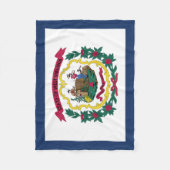 Couverture Polaire Drapeau de l'État de Virginie-Occidentale (Devant)