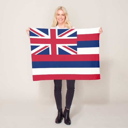 Couverture Polaire Drapeau de l'État d'Hawaii (En situation)