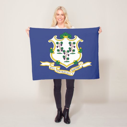 Couverture Polaire Drapeau de l'État du Connecticut (En situation)