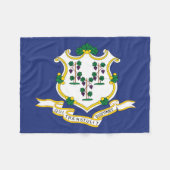 Couverture Polaire Drapeau de l'État du Connecticut (Devant (Horizontal))