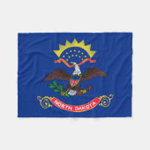Couverture Polaire Drapeau de l'État du Dakota du Nord (Devant (Horizontal))