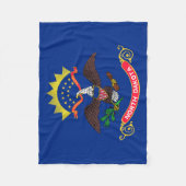 Couverture Polaire Drapeau de l'État du Dakota du Nord (Devant)