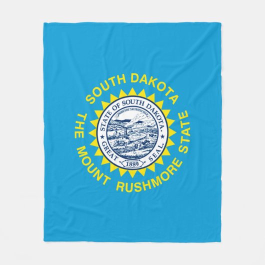 Couverture Polaire Drapeau de l'État du Dakota du Sud (Devant)