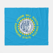 Couverture Polaire Drapeau de l'État du Dakota du Sud (Devant (Horizontal))