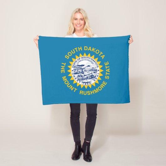 Couverture Polaire Drapeau de l'État du Dakota du Sud (En situation)