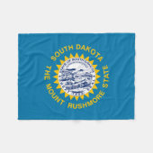 Couverture Polaire Drapeau de l'État du Dakota du Sud (Devant (Horizontal))