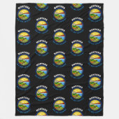 COUVERTURE POLAIRE DRAPEAU DE L'ÉTAT DU GRAND CIEL DE MONTANA (Devant)