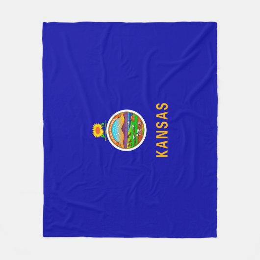 Couverture Polaire Drapeau de l'État du Kansas (Devant)