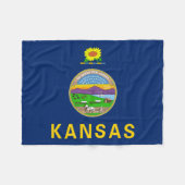 Couverture Polaire Drapeau de l'État du Kansas (Devant (Horizontal))