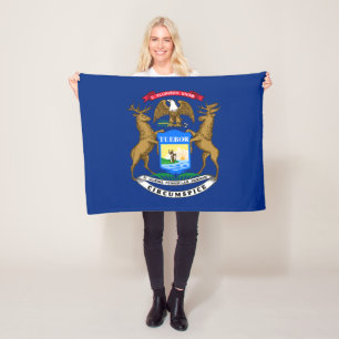 Couverture Polaire Drapeau de l'État du Michigan
