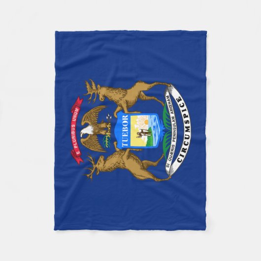 Couverture Polaire Drapeau de l'État du Michigan (Devant)