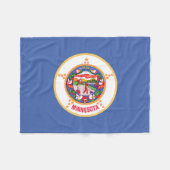Couverture Polaire Drapeau de l'État du Minnesota (Devant (Horizontal))