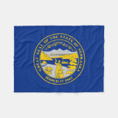 Couverture Polaire Drapeau de l'État du Nebraska (Devant (Horizontal))