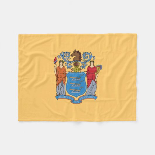 Couverture Polaire Drapeau de l'État du New Jersey (Devant (Horizontal))