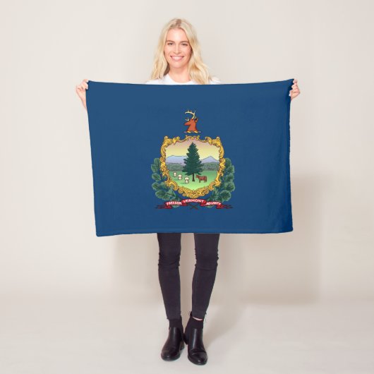 Couverture Polaire Drapeau de l'État du Vermont (En situation)