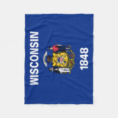 Couverture Polaire Drapeau de l'État du Wisconsin (Devant)
