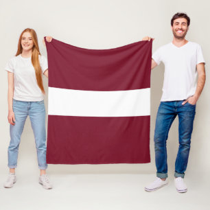 Couverture Polaire Drapeau de Lettonie