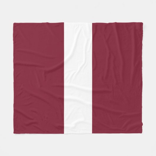 Couverture Polaire Drapeau de Lettonie (Devant (Horizontal))