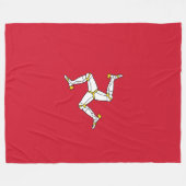 Couverture Polaire Drapeau de l'île de Man (Devant (Horizontal))