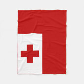 Couverture Polaire Drapeau de l'île des Tonga (Devant)