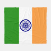 Couverture Polaire Drapeau de l'Inde (Devant (Horizontal))