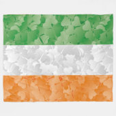 Couverture Polaire Drapeau de l'Irlande avec motif shamrock (Devant (Horizontal))