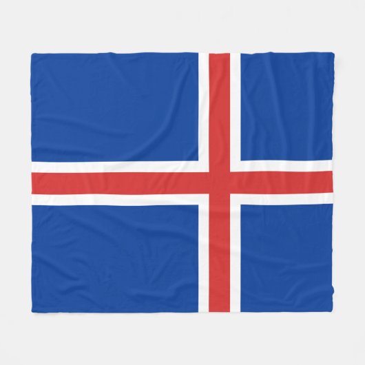 Couverture Polaire Drapeau de l'Islande (Devant (Horizontal))