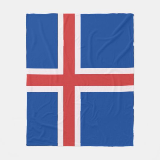 Couverture Polaire Drapeau de l'Islande (Devant)