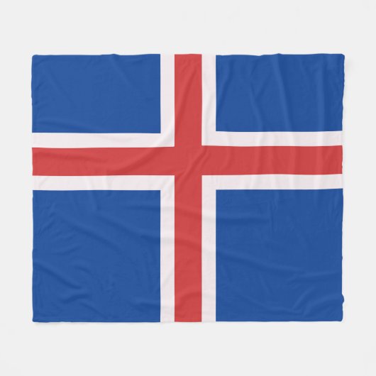 Couverture Polaire Drapeau de l'Islande (Devant (Horizontal))